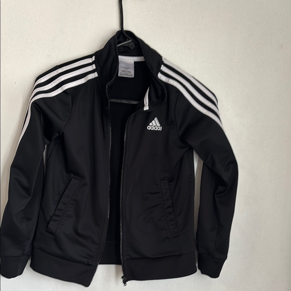 Adidas Black Jacket with White Accents - Picture 4 of 5